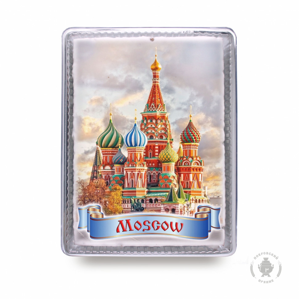  Пряник 600г MOSCOW с фотопечатью (в подарочной пластиковой упаковке)  в Соликамске